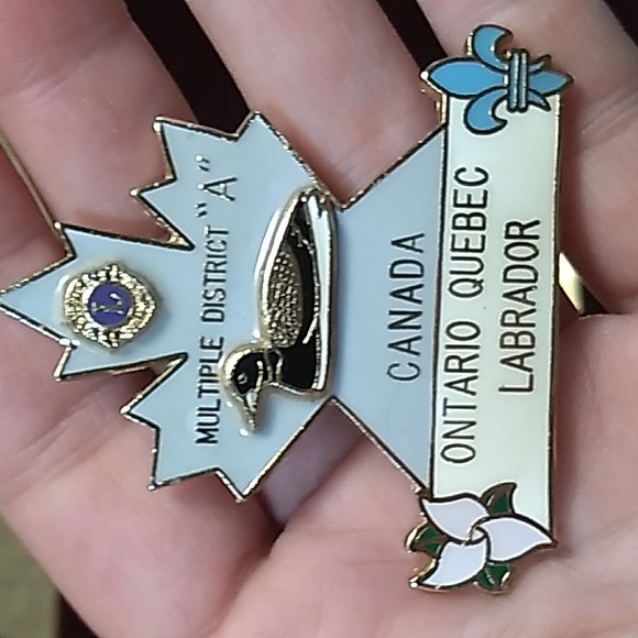 Rare Vintage Lions Club Pins, Dog, Deer, Loon, Voyager Canoe, Squirrel, Maple 🍁 - Picture 5 of 8